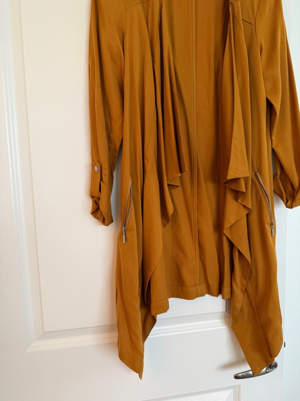 Mustard Draped Open-Front Jacket - Picture 2 of 6